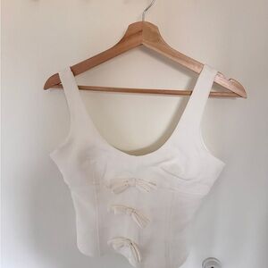 Zara Cream Bow-Accent Blouse